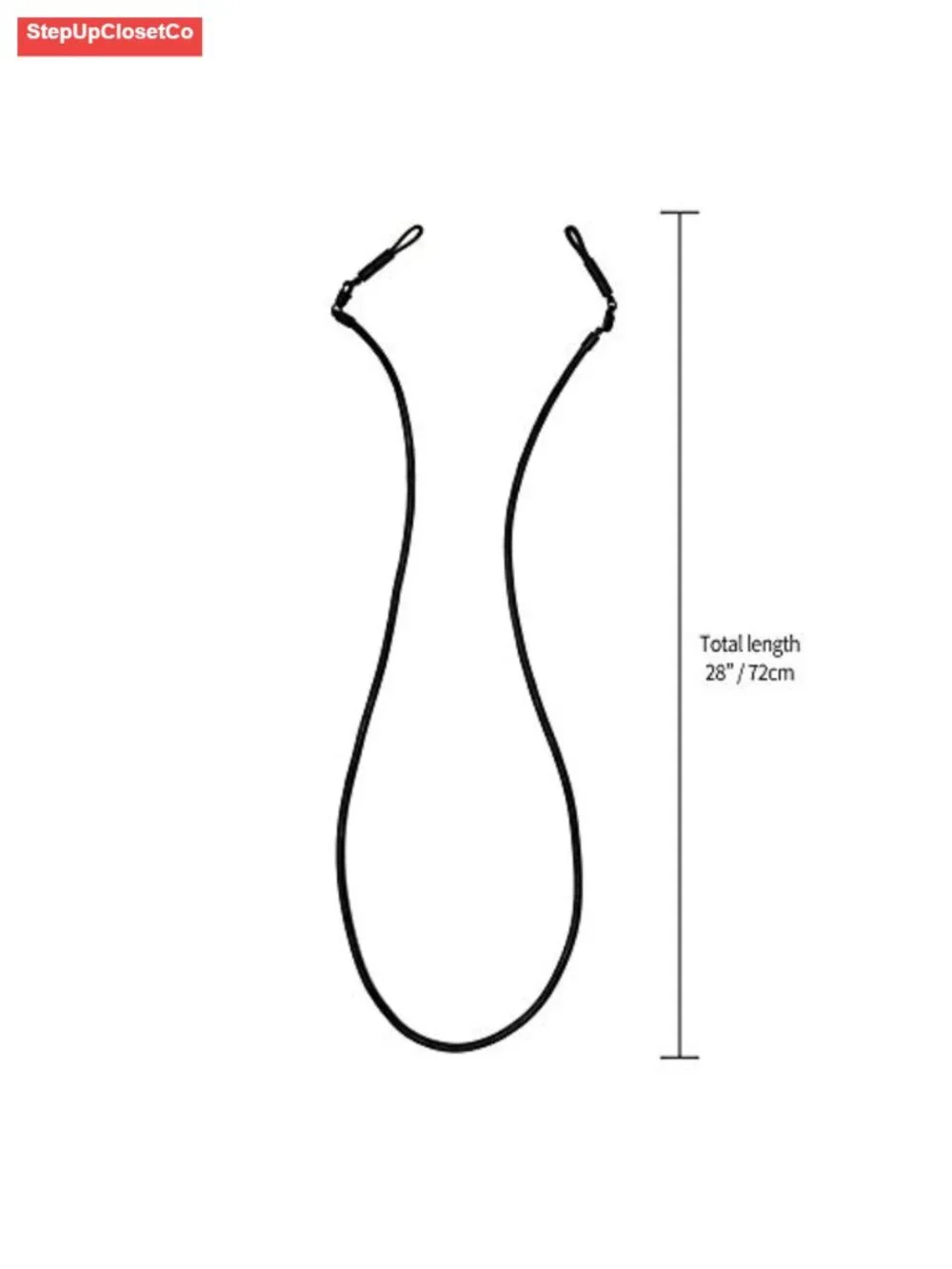 Leather Eyeglasses Strap & Eyewear Chain with Dual Connectors, Adjustable